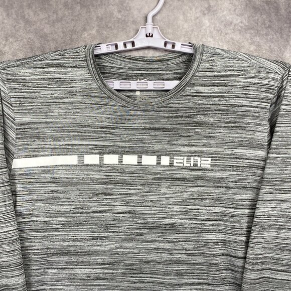 Nike Dri-Tit T-Shirt Elite Mens Large Gray Sleeve Swoosh Athletic Cut Gym - Picture 3 of 11